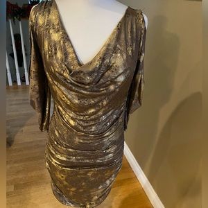 JANE USA New Years Eve Bronze Evening Dress - Size S/M
